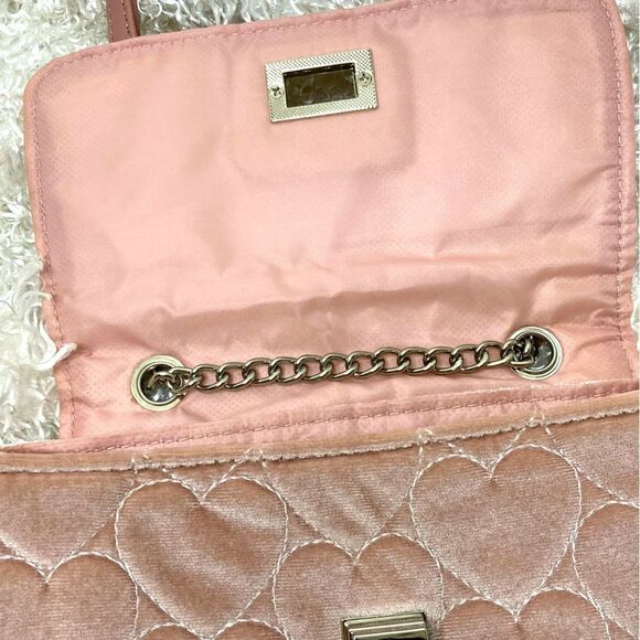 Girls' Quilted Velvet Crossbody Bag New! - Picture 9 of 10